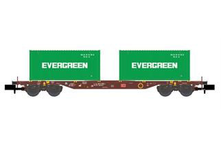 Hobbytrain N DB AG Containertragwagen Sgjkkmms 699, Evergreen, Ep. VI