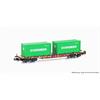 Hobbytrain N DB AG Containertragwagen Sgjkkmms 699, Evergreen, Ep. VI