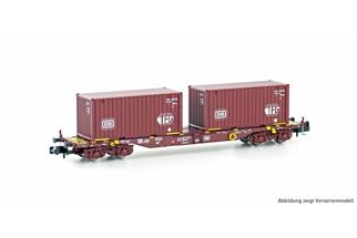 Hobbytrain N DB Containertragwagen Sgjkkmms 699, DB/TFG, Ep. IV