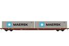 Hobbytrain N Metrans Containertragwagen Sggnss, 2x40'-Container Maersk, Ep. VI