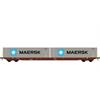 Hobbytrain N Metrans Containertragwagen Sggnss, 2x40'-Container Maersk, Ep. VI