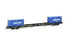 Hobbytrain N RheinCargo Containertragwagen Sggnss 80', 2x 20' CMA CGM, Ep. VI