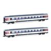 Hobbytrain N SBB Reisezugwagen-Set UIC-Z1 B ex. Bpm, schwarz/weiss/rot, Ep. VI, 2-tlg.