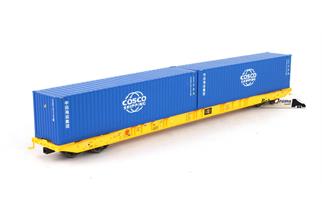 Igra Model H0 CLIP Containertragwagen Sggnss, COSCO