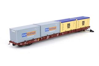 Igra Model H0 Metrans Containertragwagen Sggnss-XL, MSC/P&O Nedlloyd