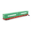Igra Model H0 NACCO Containertragwagen Sggnss, Evergreen