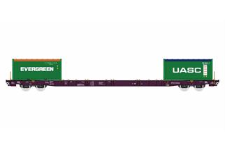 Igra Model H0 Railrelease Containertragwagen Sggnss-XL, Evergreen/UASC, Ep. VI