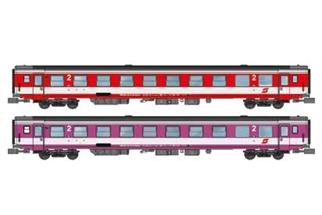 Jägerndorfer N ÖBB Inlandsreisezugwagen-Set, Sparlack, Ep. IV, 2-tlg.