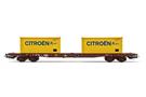 Jouef H0 SNCF Containertragwagen S70, 2x20'-Container Citroen, Ep. IV