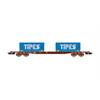 Jouef H0 SNCF Containerwagen S70, 2x20'-Coil-Container Tipes, Ep. V