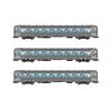 Jouef H0 SNCF Reisezugwagen-Set DEV Inox A8/A3B5/A5s, Ep. III, 3-tlg.