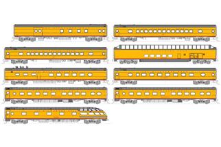 Kato N MILW Personenwagen-Set Olympian Hiawatha, Post 1955 Scheme, 9-tlg.