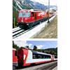 Kato N RhB Reisezug-Grundset Ge 4/4 III 647 mit Glacier Express, 3-tlg.