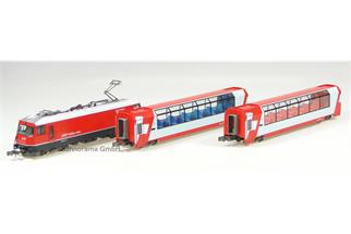 Kato N RhB Zugset Ge 4/4 III 644 mit Glacier Express, 3-tlg. {74068}