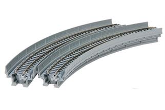 Kato N Unitrack R282-45V Viadukt gebogen R282 45°, 1-gleisig (Inhalt: 2 Stk.)