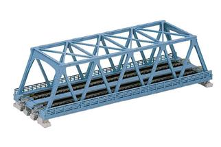 Kato N Unitrack WS248T Kastenbrücke hellblau 248 mm, 2-gleisig {77210}