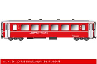 Kiss IIm (Digital) RhB Einheitswagen I B 2458, kurz rot