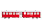 KISS IIm RhB Mitteleinstiegswagen A 1251, rot mit RhB-Initialen