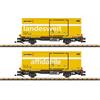 LGB IIm RhB Containerwagen-Set Die Post, 2-tlg.