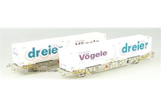 Liliput H0 SBB Containerwagenset Dreier/Vögele