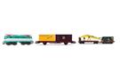 Lima Junior H0 (DC) FS Güterzug-Set E.424 XMPR, Containerwagen und Kranwagen, 4-tlg.