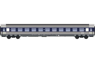 LS Models H0 (AC) DB Reisezugwagen Bwümz 237, 2. Klasse, blau/Inox, Ep. IVb