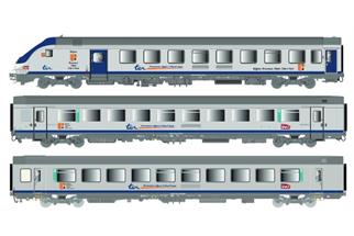 LS Models H0 (AC) SNCF Wagenset , TER PACA, sigle carmillon, 3-tlg.