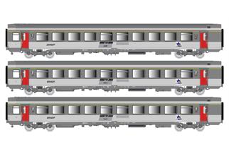 LS Models H0 (DC) SNCF Reisezugwagen-Set Corail Vtu TER Alsace, Ep. VI, 3-tlg.