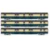 LS Models H0 Deutsche Post AG Postwagen-Set MRz/MRz/MRz ozeanblau-beige, 3-tlg.