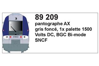 LS Models H0 Stromabnehmer AX, gris foncé, zu BGC Bi-mode