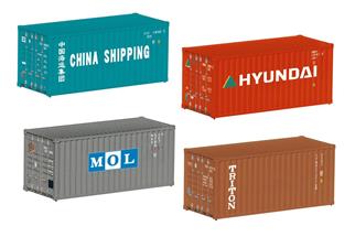 Märklin H0 20'-Container-Set, Ep. VI, 4-tlg.