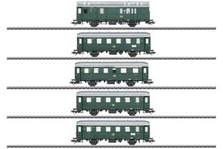 Märklin H0 (AC) DB Einheits-Nebenbahnwagen-Set, Ep. III, 5-tlg. (MHI)