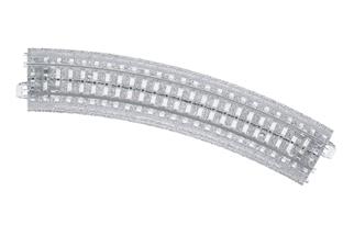 Märklin H0 C-Gleis gebogen Radius R1 360 mm, 30°, transparent