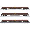 Märklin H0 DB AG Niederbordwagen-Set Res-x, Schienenladung, Ep. VI, 3-tlg.