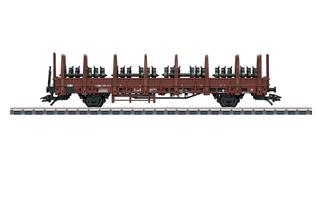 Märklin H0 DB Rungenwagen Kbs, 12 Radsätze beladen