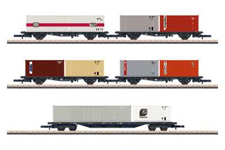 Märklin Z DB Containertragwagen-Set, Ep. IV, 5-tlg. (MHI)