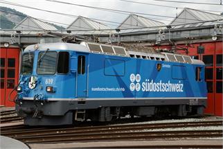 MDS N RhB Elektrolok Ge 4/4 II 612 Samedan, Südostschweiz