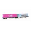 Mehano H0 PKP Cargo Container-Doppeltragwagen Sggmrss 90, ONE/Maersk, Ep. VI