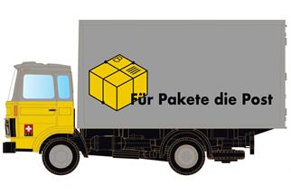 Minis N Renault JK75 mit Pritsche/Plane, PTT - Für Pakete die Post