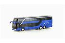 Minis N Setra Reisebus S431 DT, neutral metallic blau
