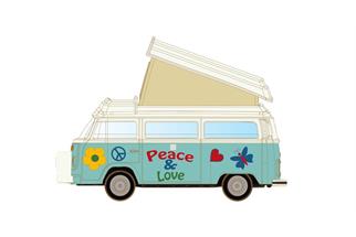 Minis N VW T2 Camper, Peace and Love