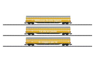 Minitrix N Wascosa Schiebewandwagen-Set Habbiillnss, Die Post, Ep. VI 3-tlg. Minitrix N Wascosa Schiebewandwagen-Set Habbiillnss, Die Post, Ep. VI 3-tlg.