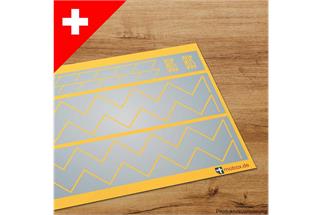 mobax.de H0 Sperrflächen-Set Bus/Fussgänger gelb Schweiz