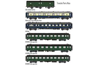 Models World H0 (DC) SNCF/CIWL Reisezug-Wagenset 1 Mistral, Ep. IIIb, 6-tlg.