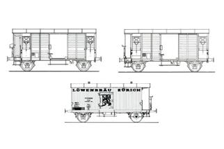 MW-Modell N SBB Bierwagen-Set Warteck/Cardinal, Ep. III, 2-tlg.