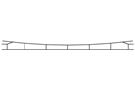 N-Train N Fahrdrahtstück DB Re160 als Messingätzteil, Länge 160 mm (Inhalt: 5 Stk.)