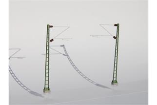 N-Train N Oberleitung DB Gittermast mit Ausleger 1950 DB type Re 160 (1 A1+1 B1)