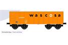 NME H0 (AC) Wascosa offener Güterwagen Eamnos 57, orange/blau, Ep. VI