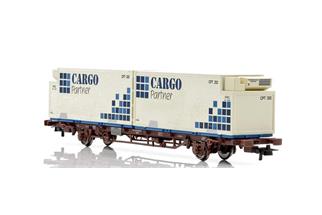 NMJ H0 CargoNet Containertragwagen Lgns 42 76 443 2065-6, Cargo Partner
