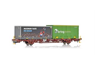 NMJ H0 CargoNet Containertragwagen Lgns 42 76 443 2082-7, Pepsi Max/Bring